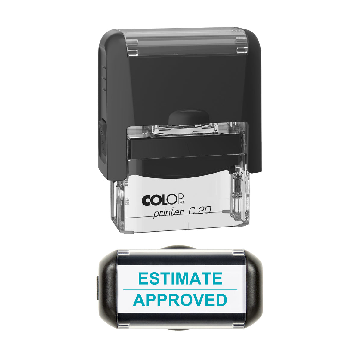 Estimate Approved Vehicle Service Stamp, COLOP C20, 37 x 12mm, mint ink