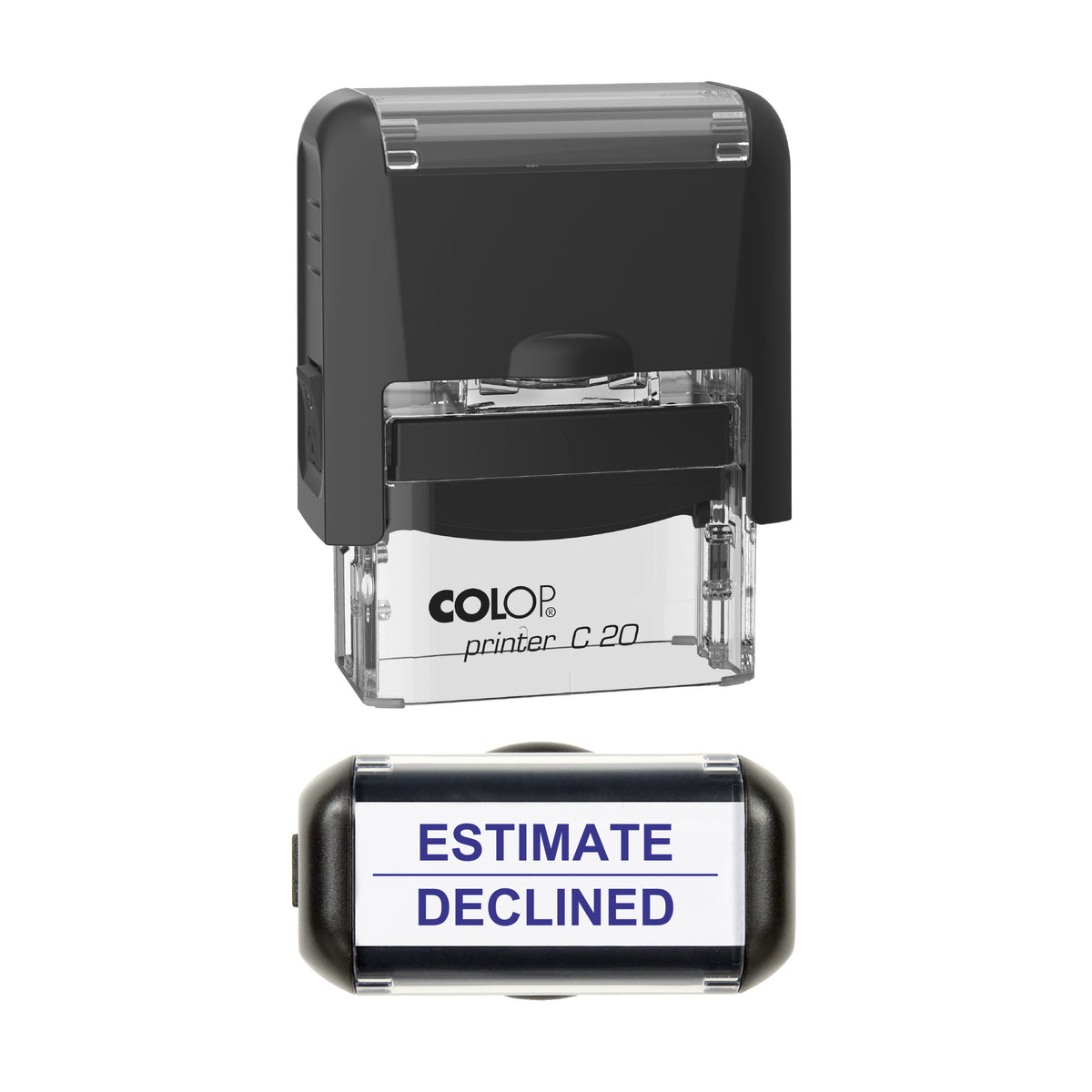 Estimate Declined Vehicle Service Stamp, COLOP C20, 37 x 12mm, violet ink