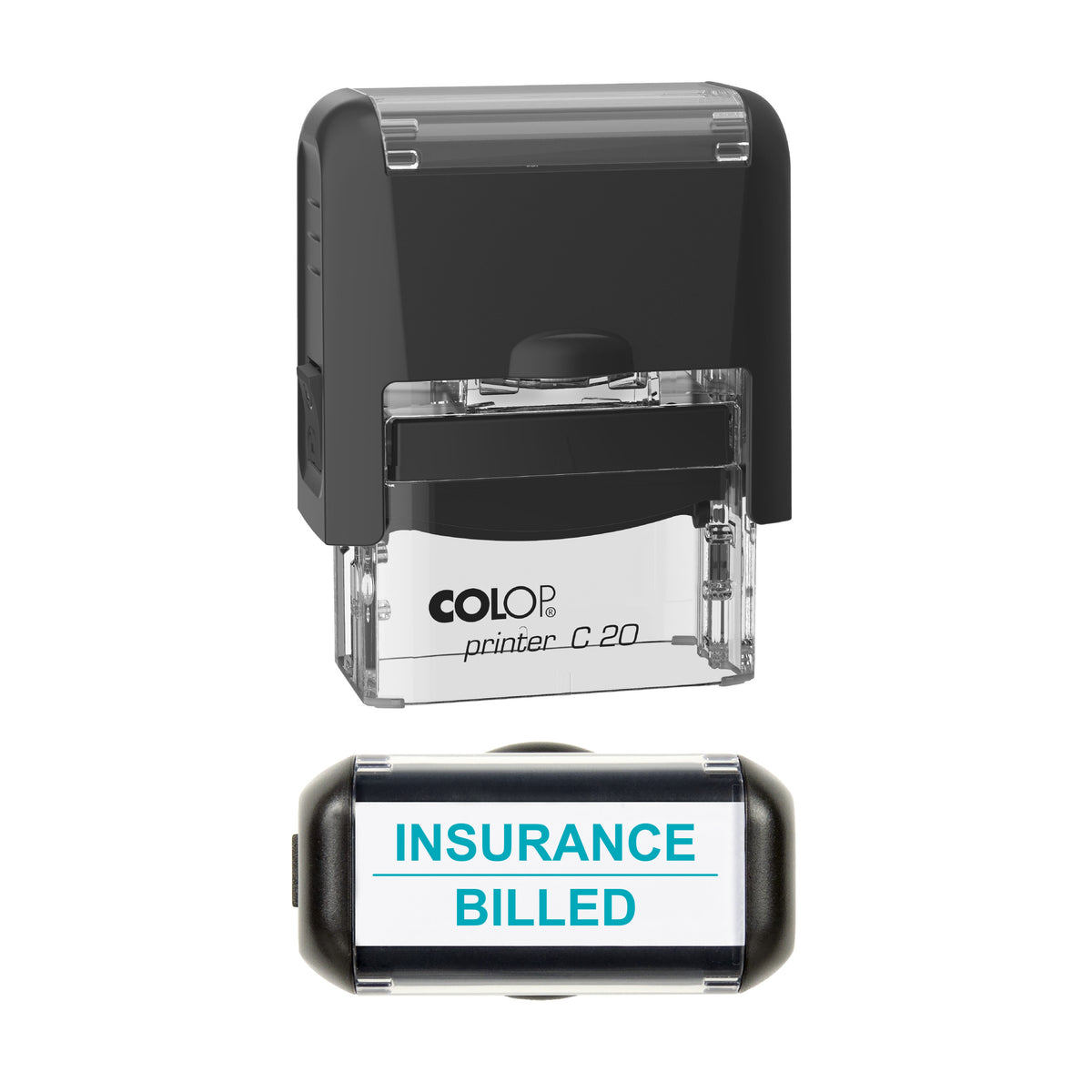 Insurance Billed Stamp, COLOP C20, 37 x 12mm, mint ink