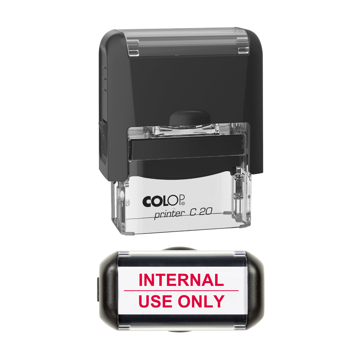 Internal Use Only Stamp, COLOP C20, 37 x 12mm, red ink