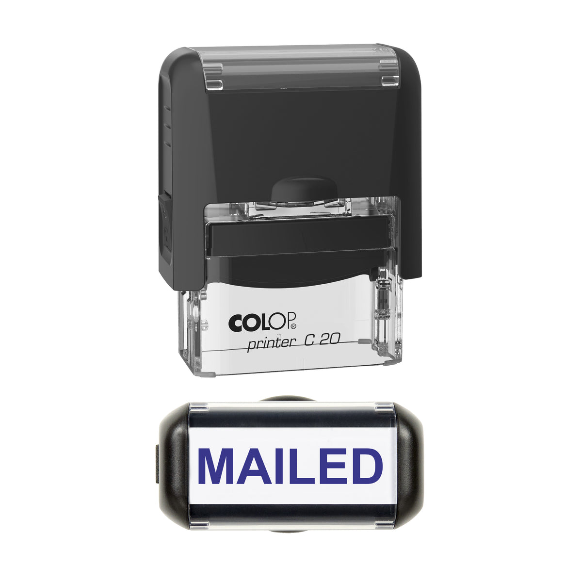 Mailed Stamp, COLOP C20, 37 x 12mm, violet ink