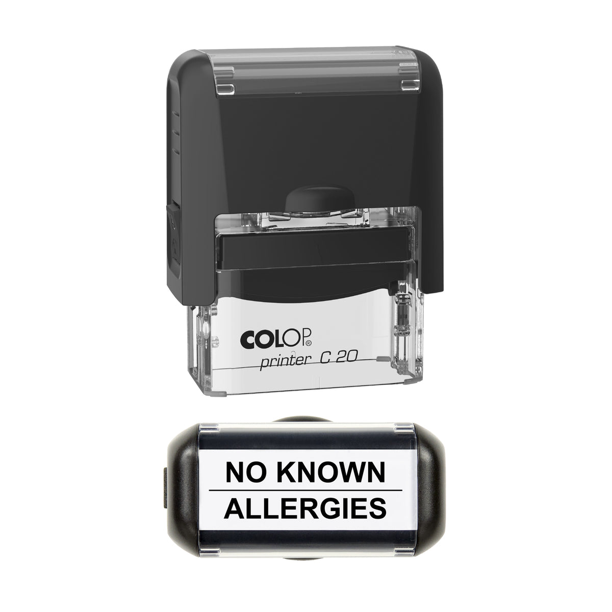 No Known Allergies Stamp, COLOP C20, 37 x 12mm, black ink