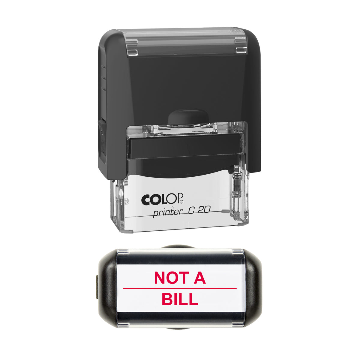 Not A Bill Stamp, COLOP C20, 37 x 12mm, red ink
