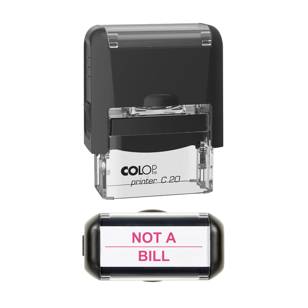 Not A Bill Stamp, COLOP C20, 37 x 12mm, soft_pink ink
