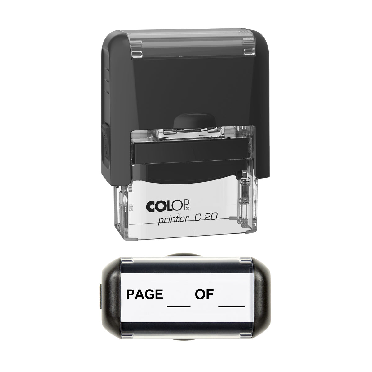 Page Of Writing Lines Stamp, COLOP C20, 37 x 12mm, black ink