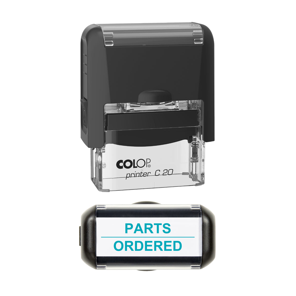 Parts Ordered Vehicle Service Stamp, COLOP C20, 37 x 12mm, mint ink