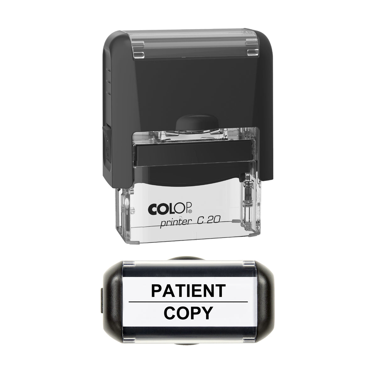 Patient Copy Stamp, COLOP C20, 37 x 12mm, black ink