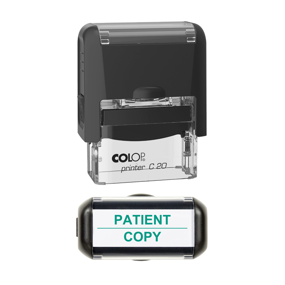 Patient Copy Stamp, COLOP C20, 37 x 12mm, green ink