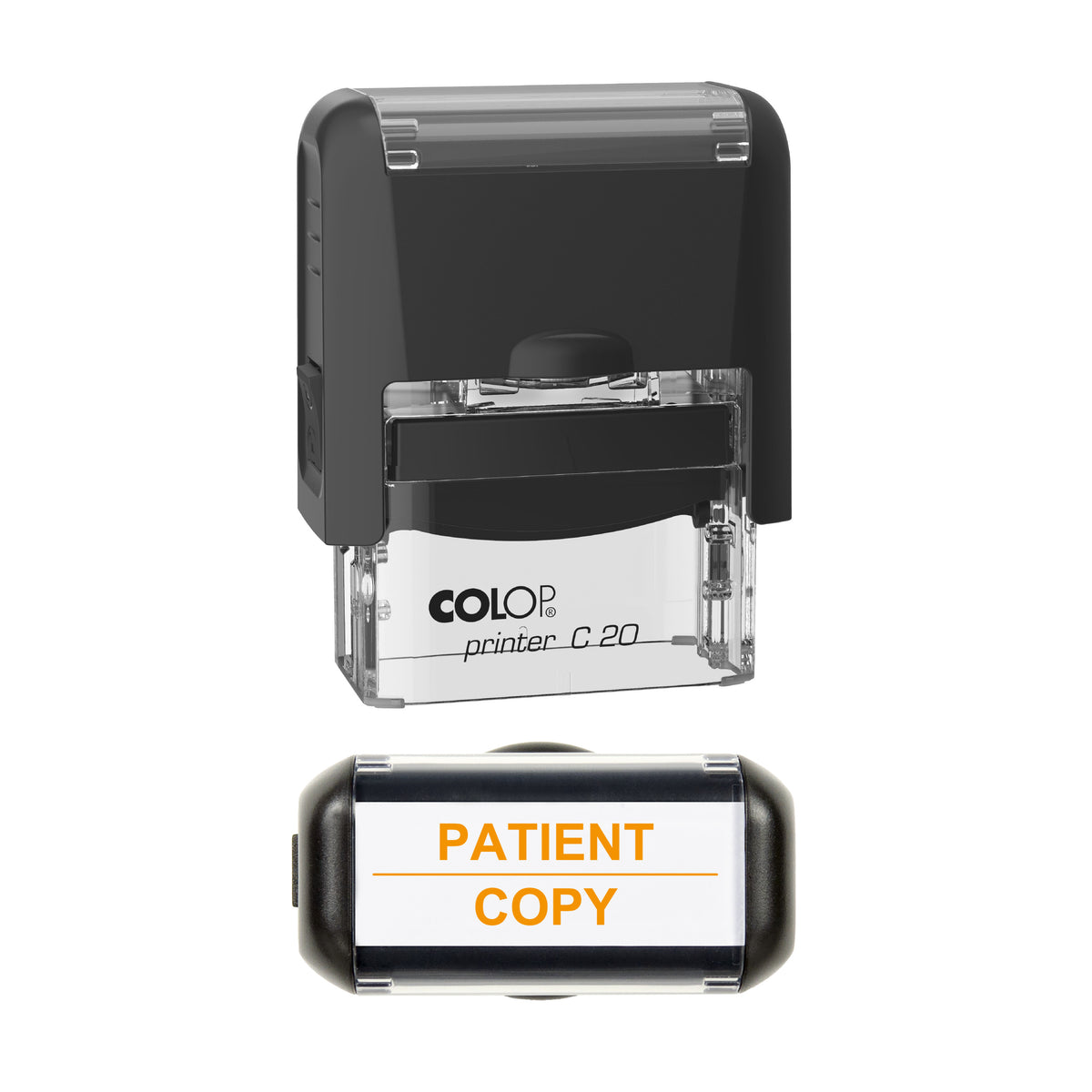 Patient Copy Stamp, COLOP C20, 37 x 12mm, orange ink