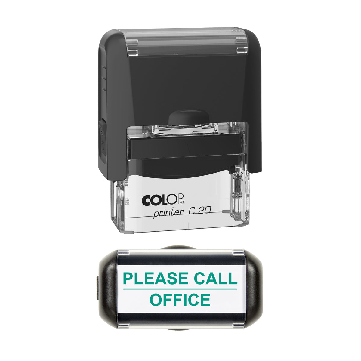 Please Call Office Stamp, COLOP C20, 37 x 12mm, green ink