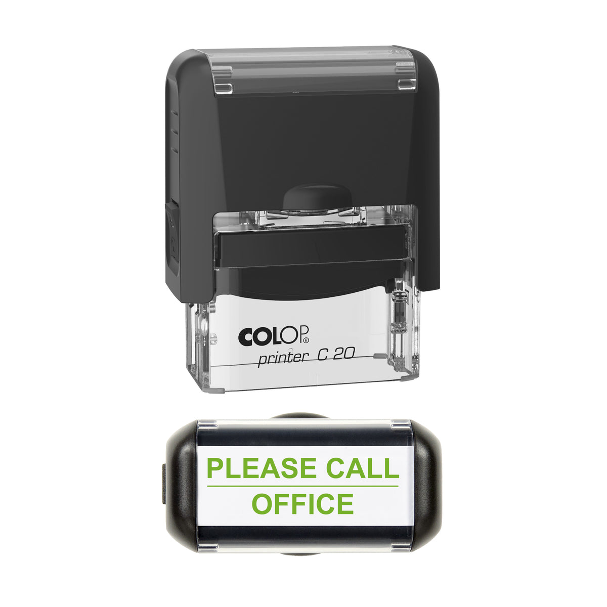 Please Call Office Stamp, COLOP C20, 37 x 12mm, light_green ink