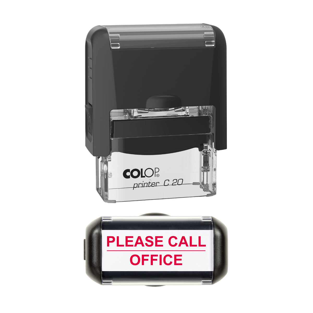 Please Call Office Stamp, COLOP C20, 37 x 12mm, red ink