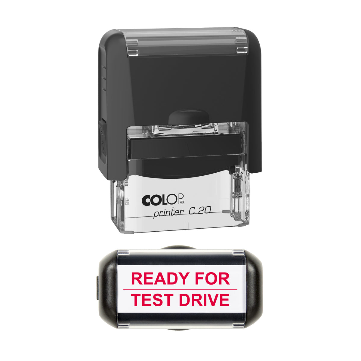 Ready For Test Drive Vehicle Service Stamp, COLOP C20, 37 x 12mm, red ink