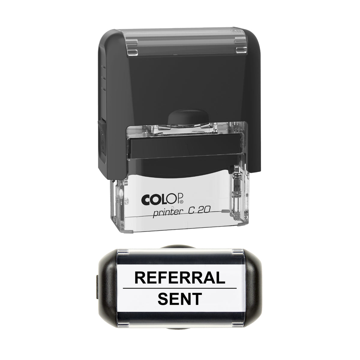 Referral Sent Stamp, COLOP C20, 37 x 12mm, black ink