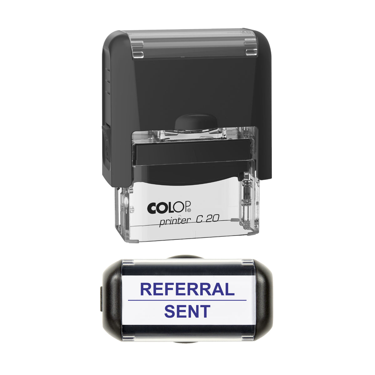 Referral Sent Stamp, COLOP C20, 37 x 12mm, violet ink