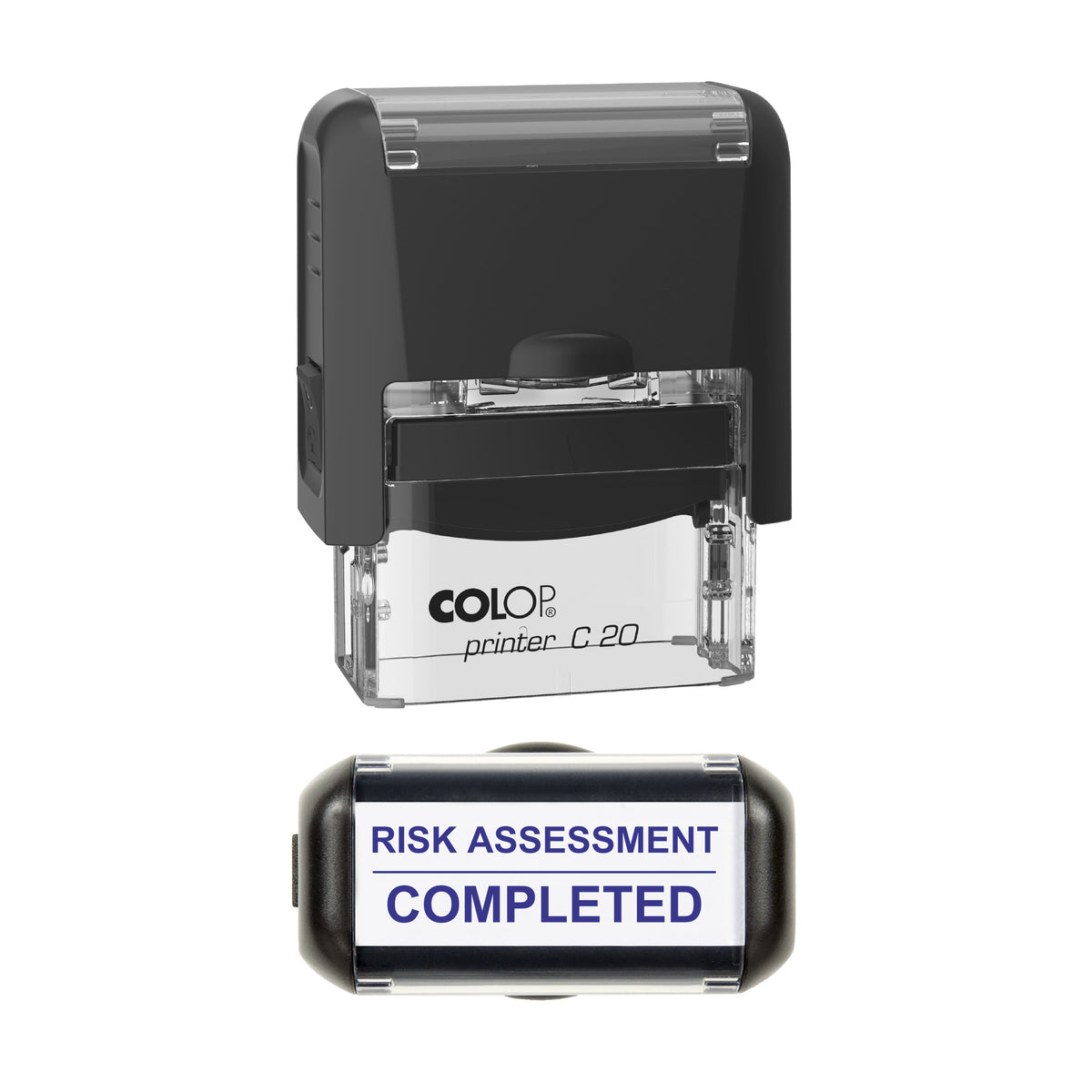 Risk Assessment Completed Stamp, COLOP C20, 37 x 12mm, violet ink