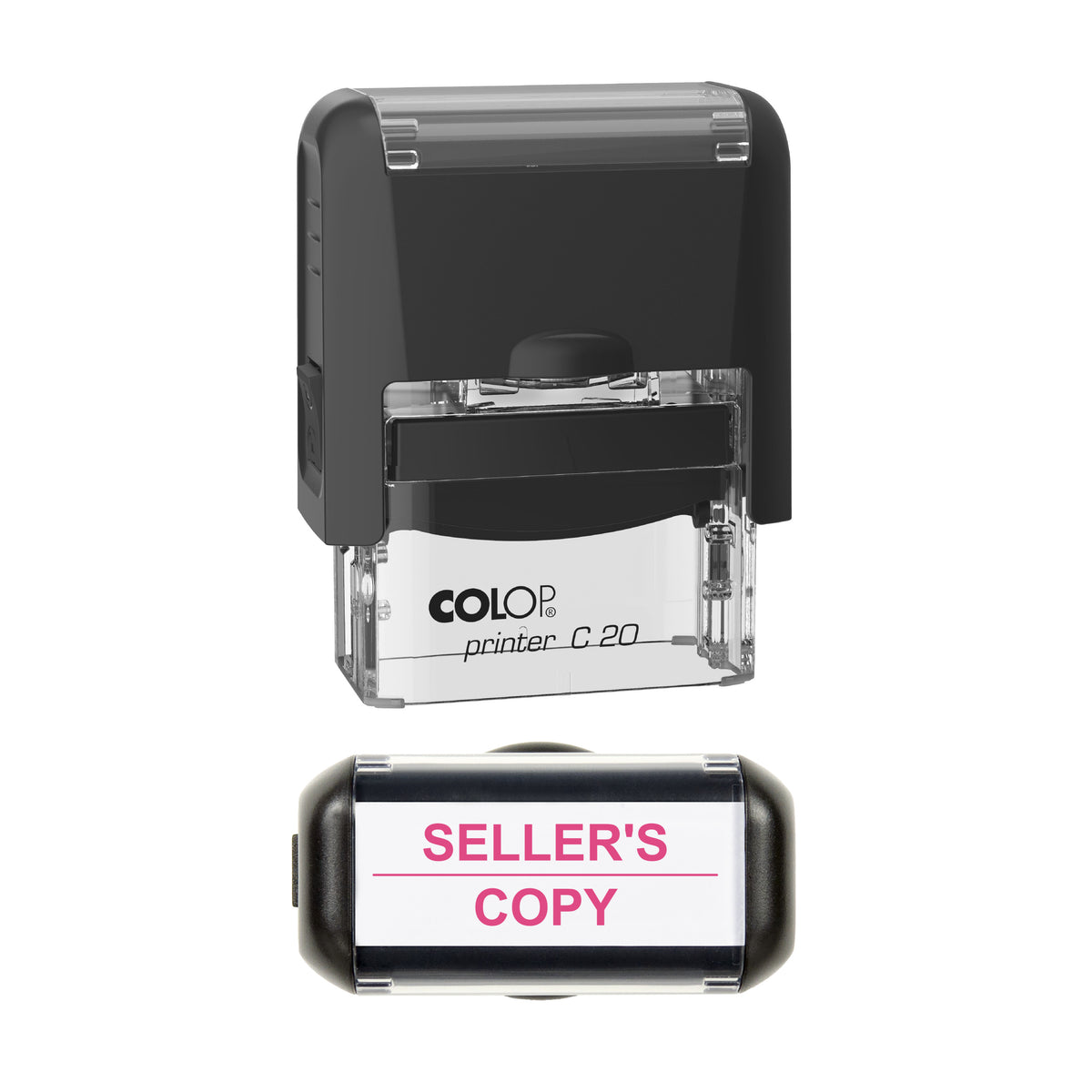 Seller's Copy Stamp, COLOP C20, 37 x 12mm, soft_pink ink