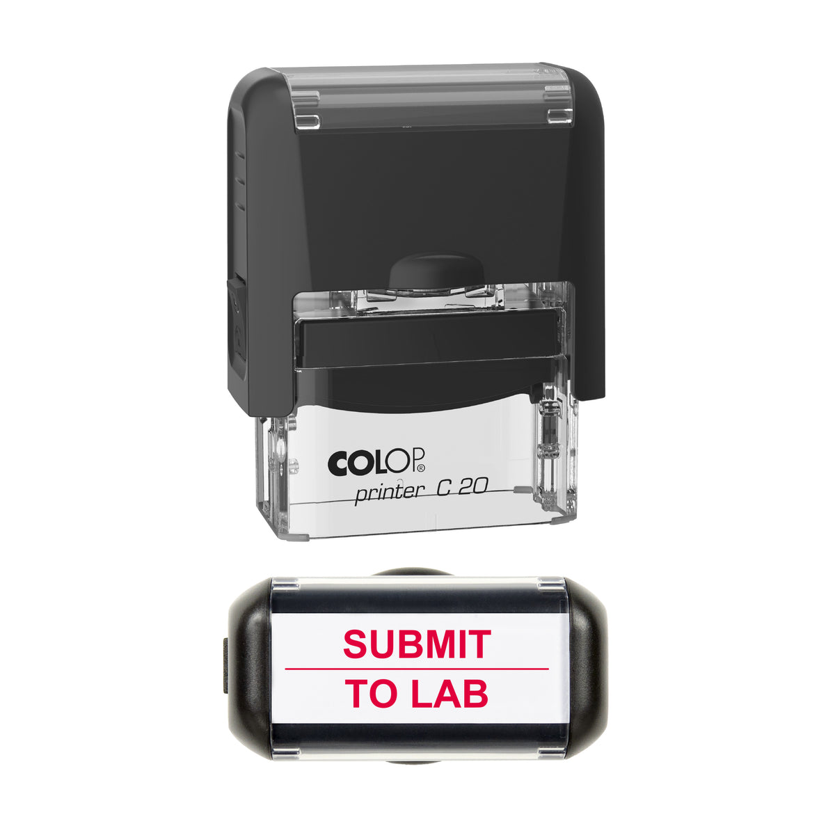 Submit To Lab Stamp, COLOP C20, 37 x 12mm, red ink