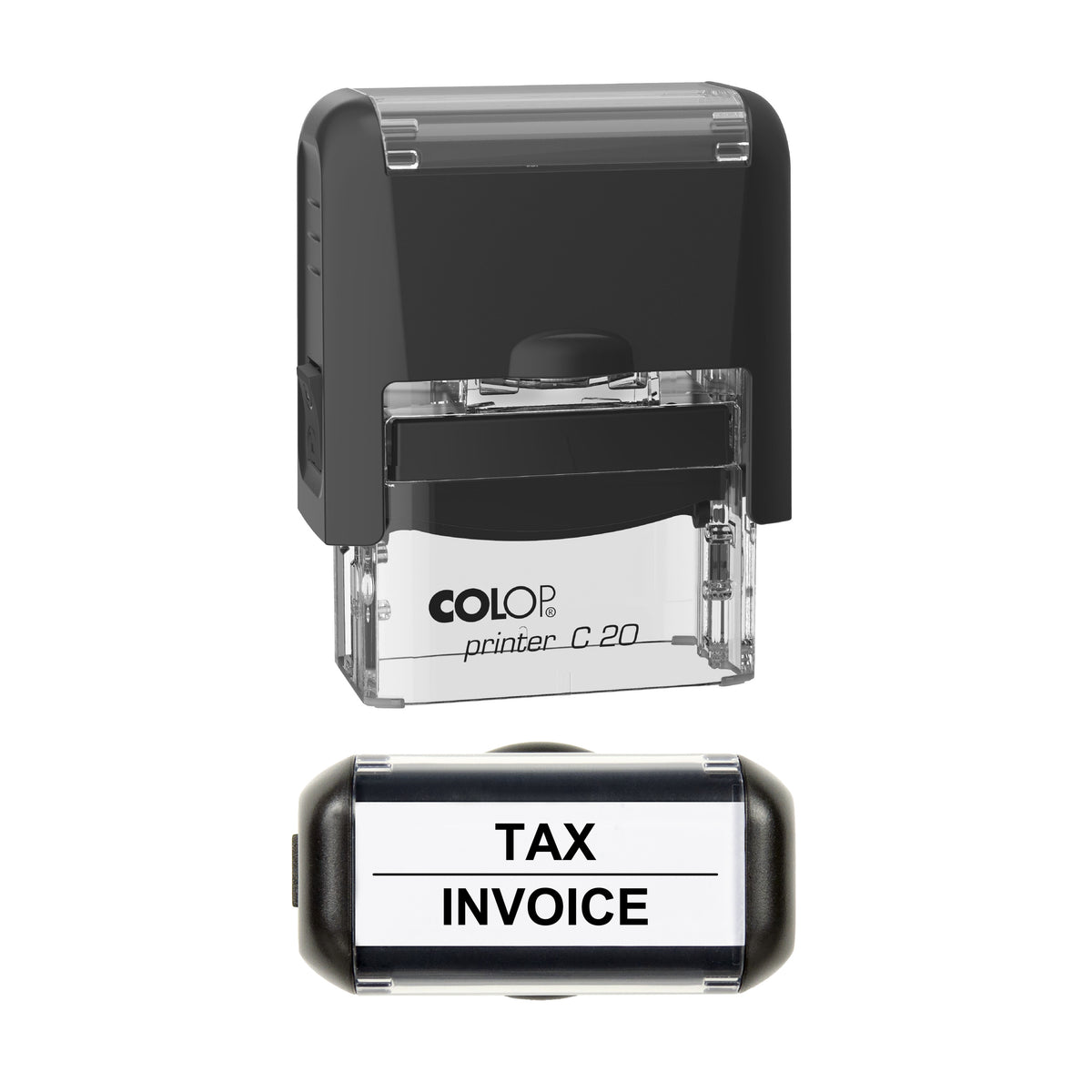 Tax Invoice Stamp, COLOP C20, 37 x 12mm, black ink