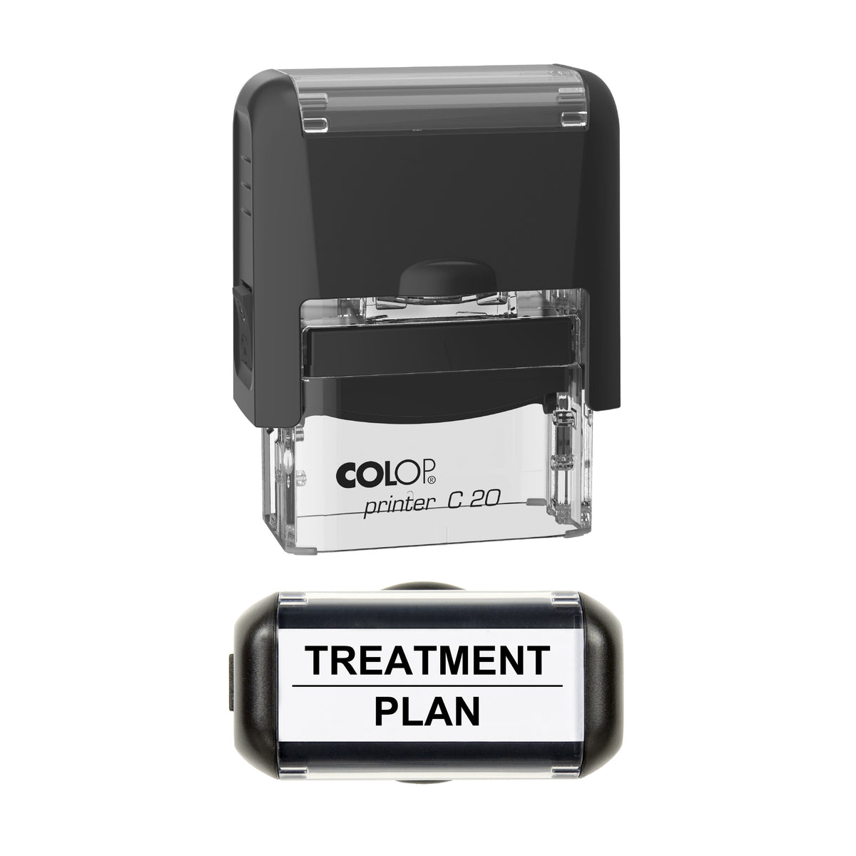Treatment Plan Stamp, COLOP C20, 37 x 12mm, black ink
