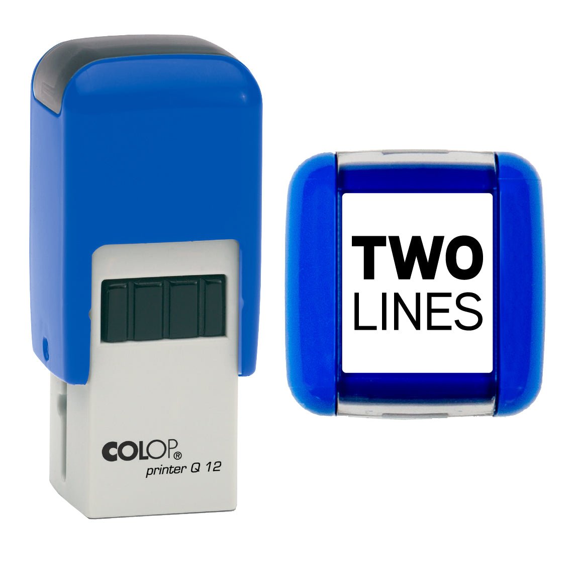 11mm Square - Personalised Custom Made Self - Inking Business Company Address Rubber Ink Stamp