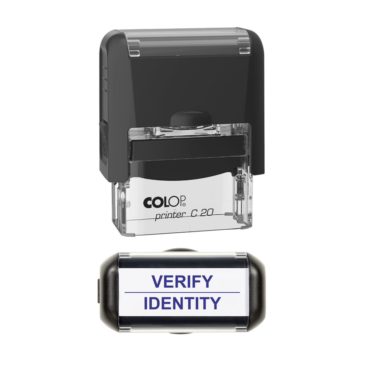 Verify Identity Stamp, COLOP C20, 37 x 12mm, violet ink