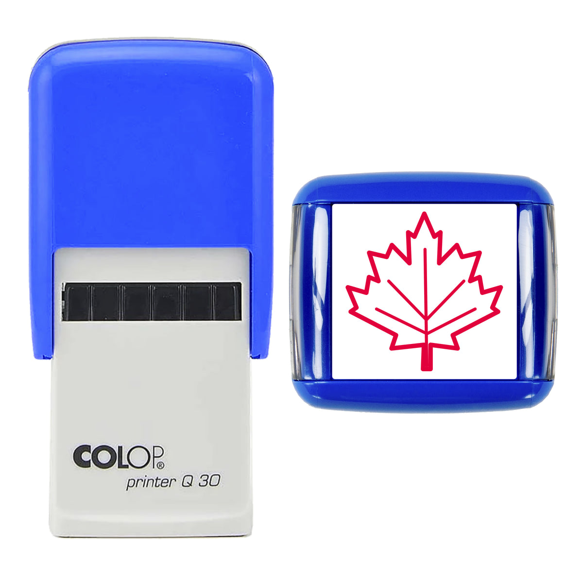 Maple Leaf Stamp, COLOP Q30, 30 x 30mm, red ink