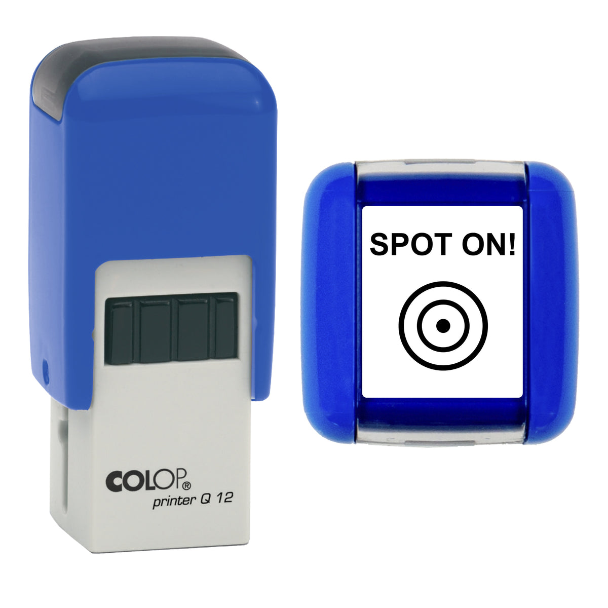 Spot On Target Teacher Stamp, COLOP Q12, 12 x 12mm, black ink