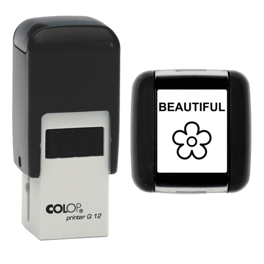 Beautiful Flower Stamp, 12 x 12mm, COLOP Q12