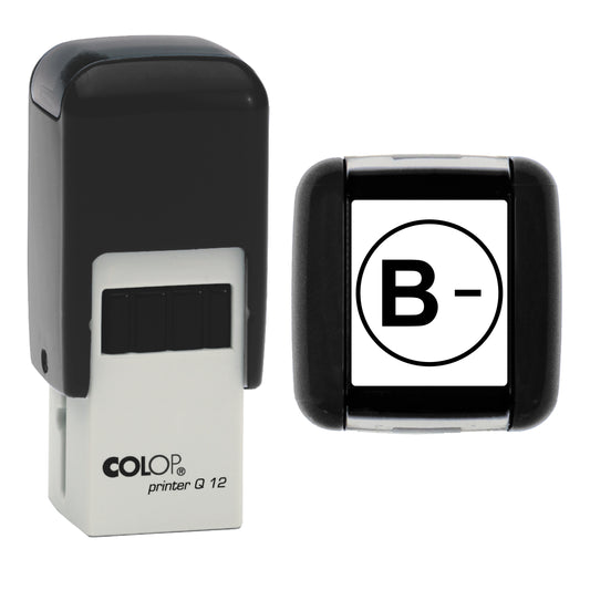 Grade B Minus Stamp, 12 x 12mm, COLOP Q12