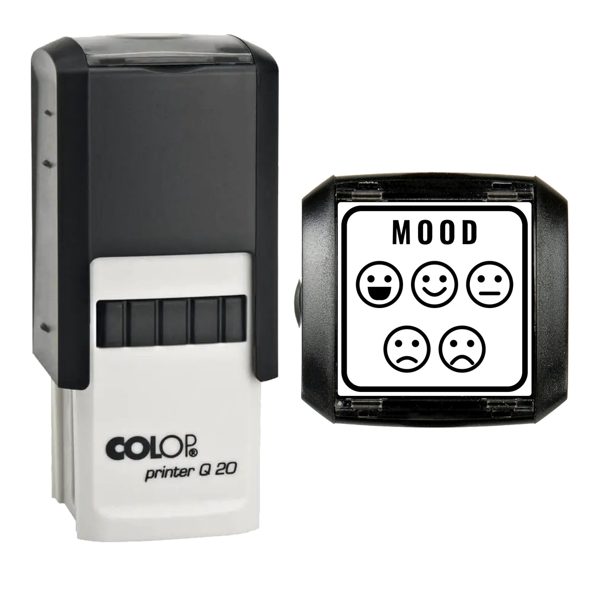 Mood Tracker Journal Stamp, COLOP Q20, 20 x 20mm, black ink