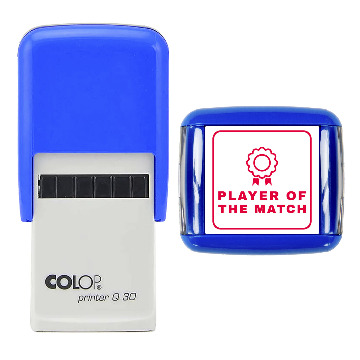 Player of the Match Stamp, COLOP Q30, 30 x 30mm, red ink