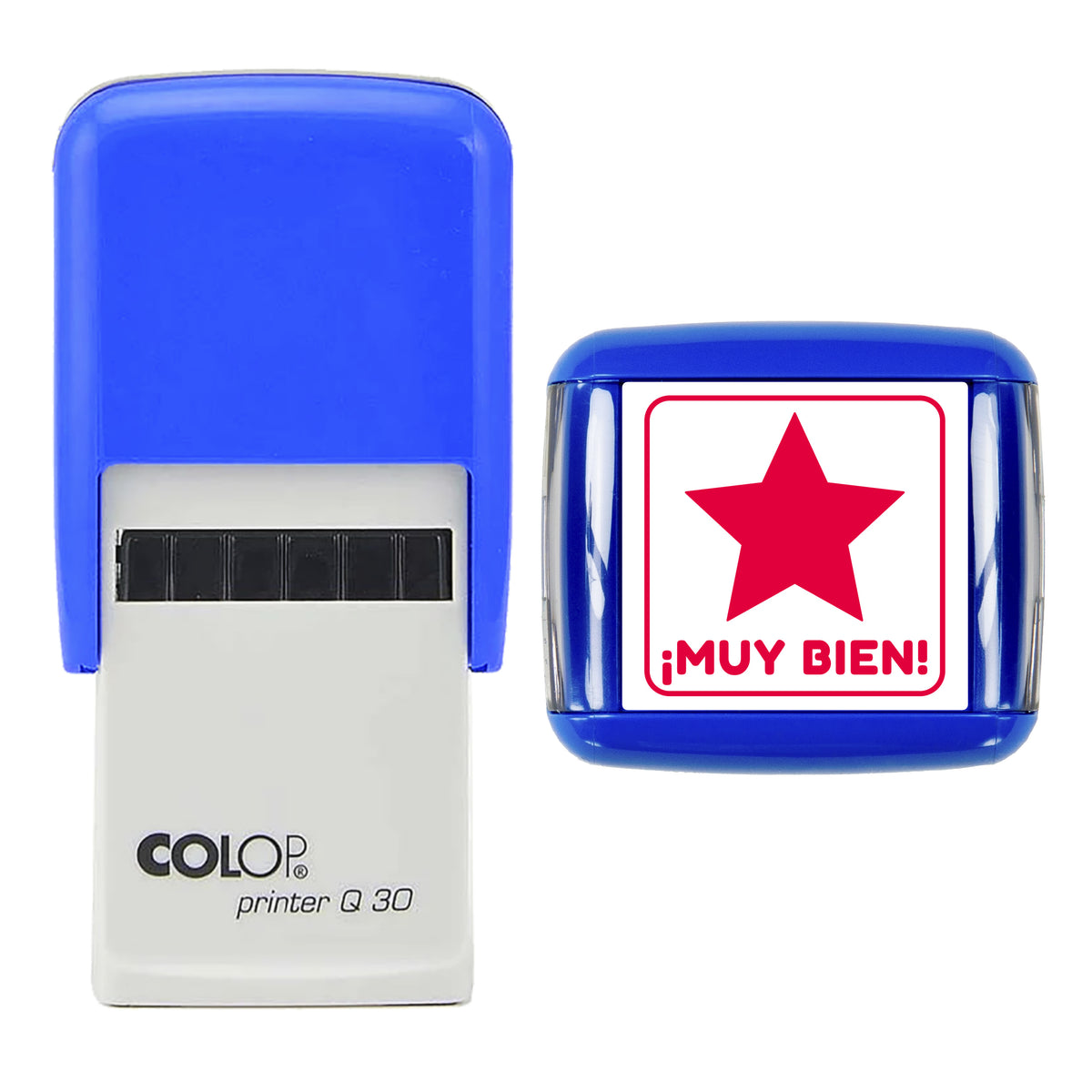 Muy Bien Teacher Feedback Stamp, COLOP Q30, 30 x 30mm, red ink