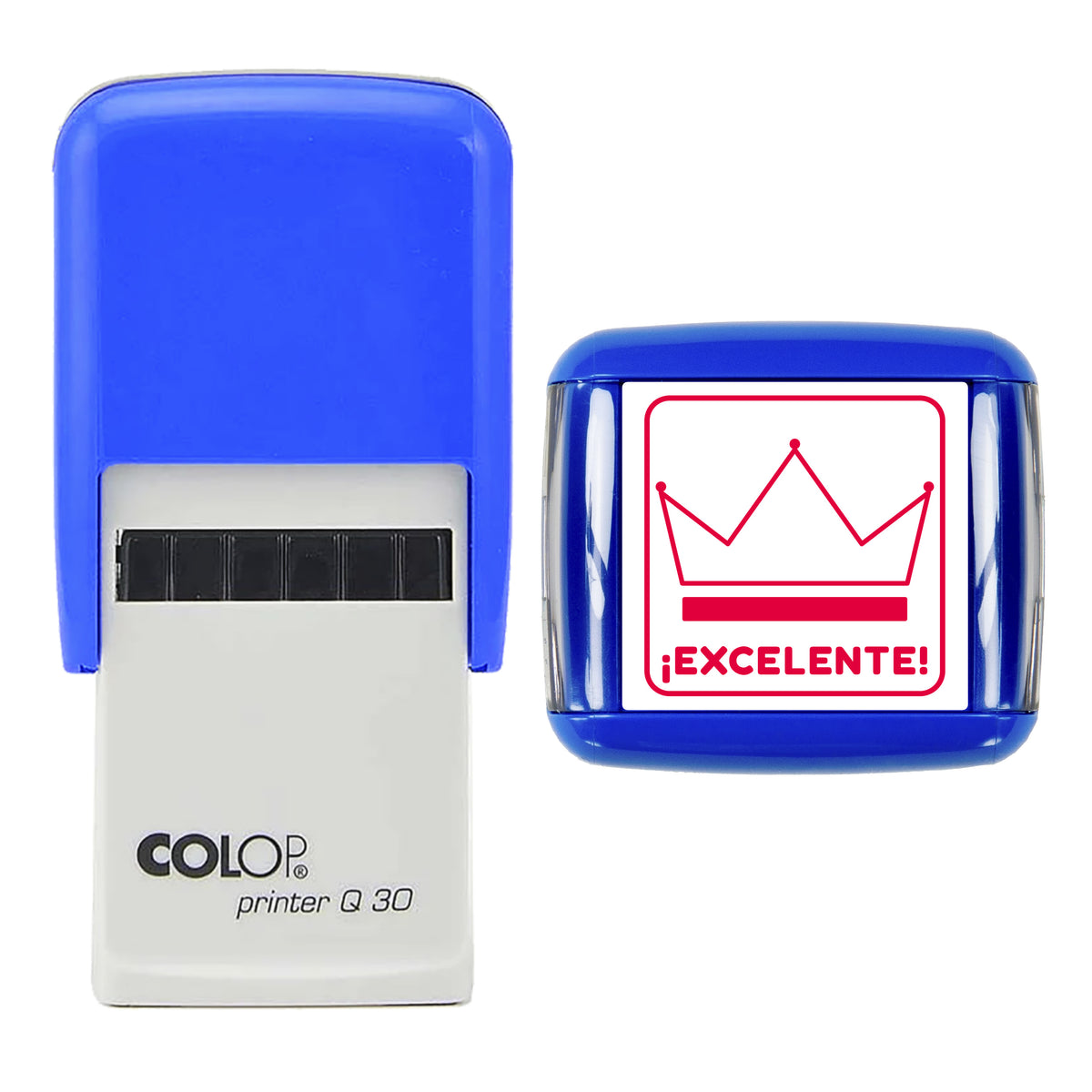 Excelente Teacher Feedback Stamp, COLOP Q30, 30 x 30mm, red ink