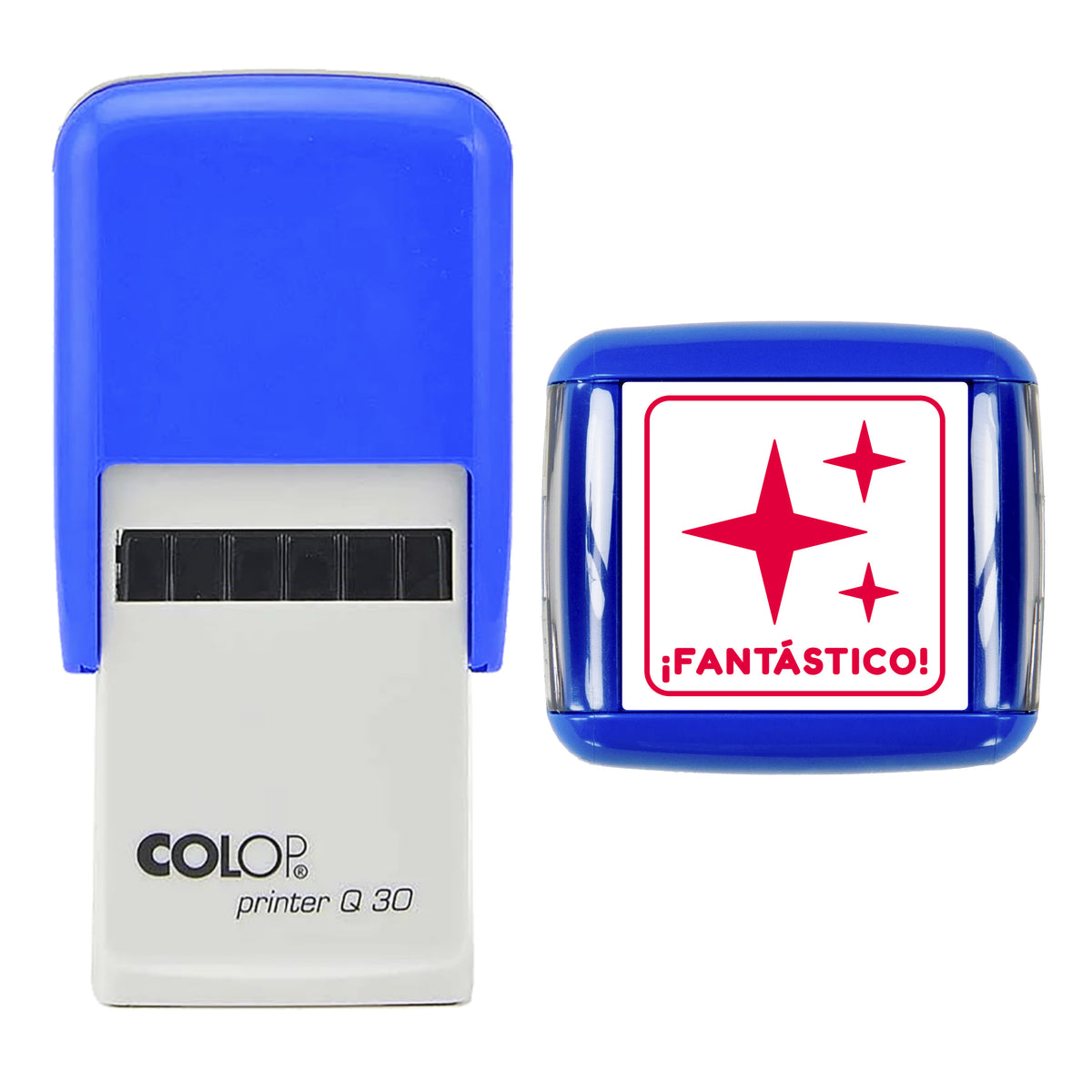 Fantástico Teacher Feedback Stamp, COLOP Q30, 30 x 30mm, red ink