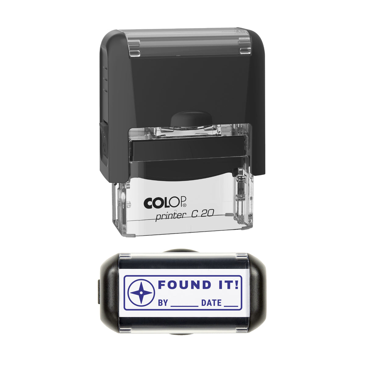 Found It Log Stamp, COLOP C20, 37 x 12mm, Violet ink