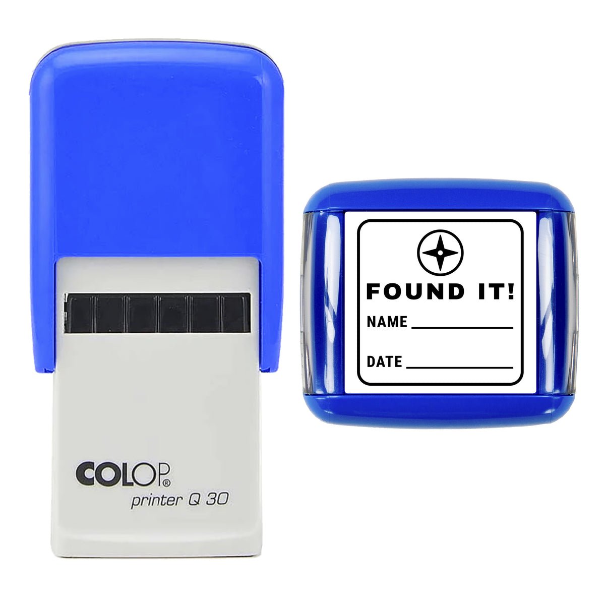 Found It Log Stamp, COLOP Q30, 30 x 30mm, Black ink