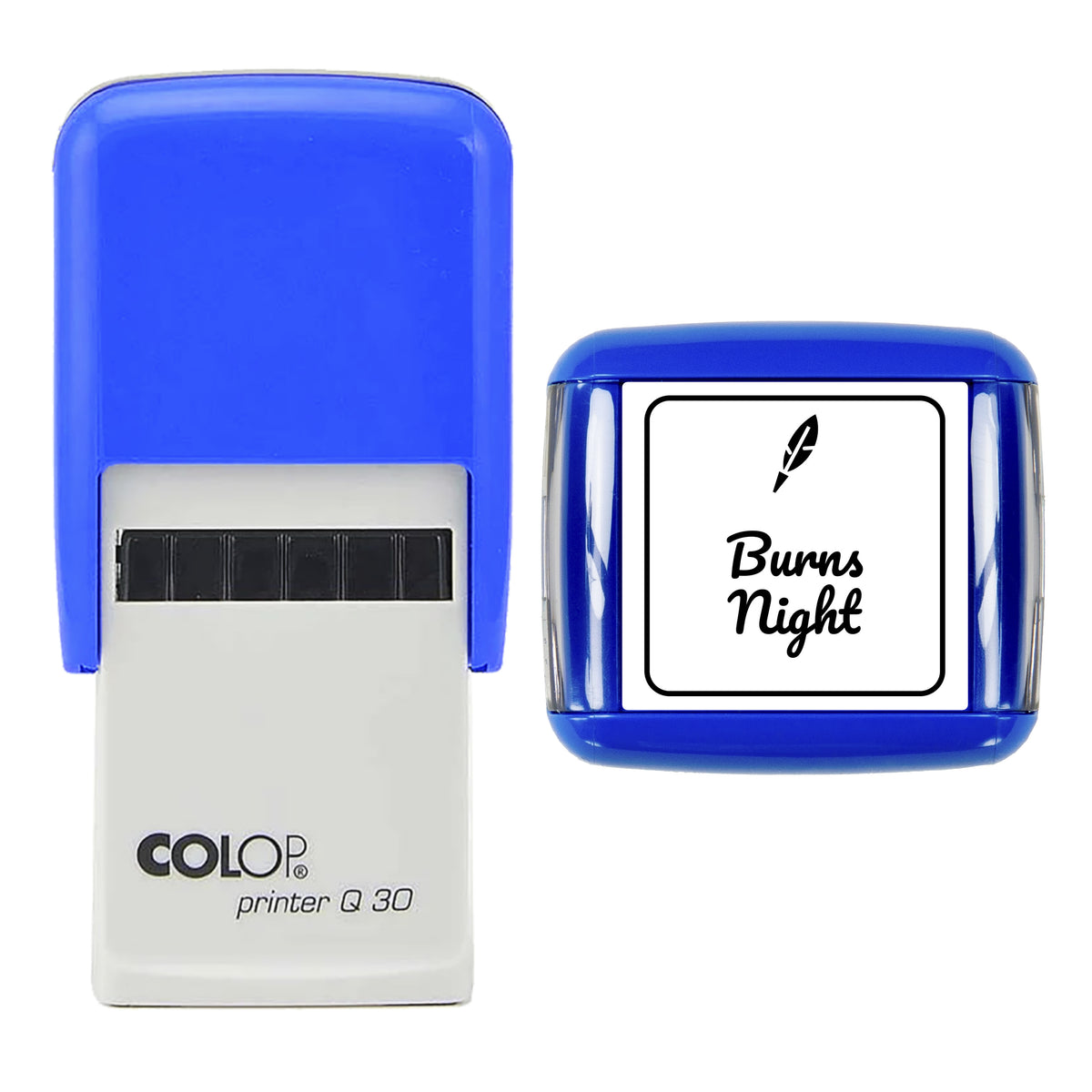 Burns Night Stamp, COLOP Q30, 30 x 30mm, black ink