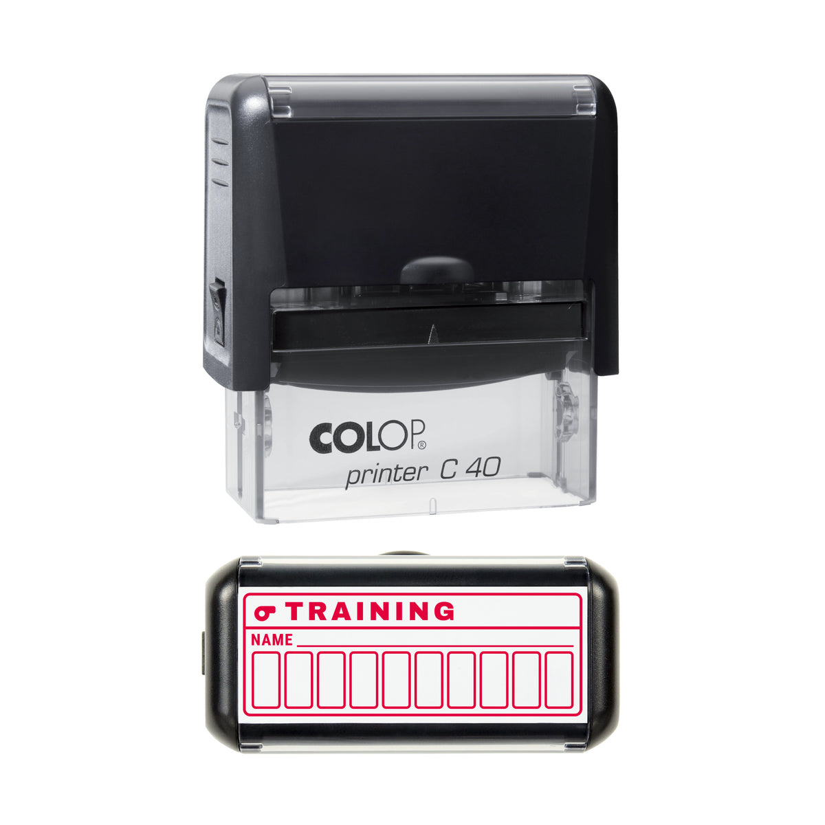 Training Attendance Stamp, COLOP C40, 58 x 22mm, red ink