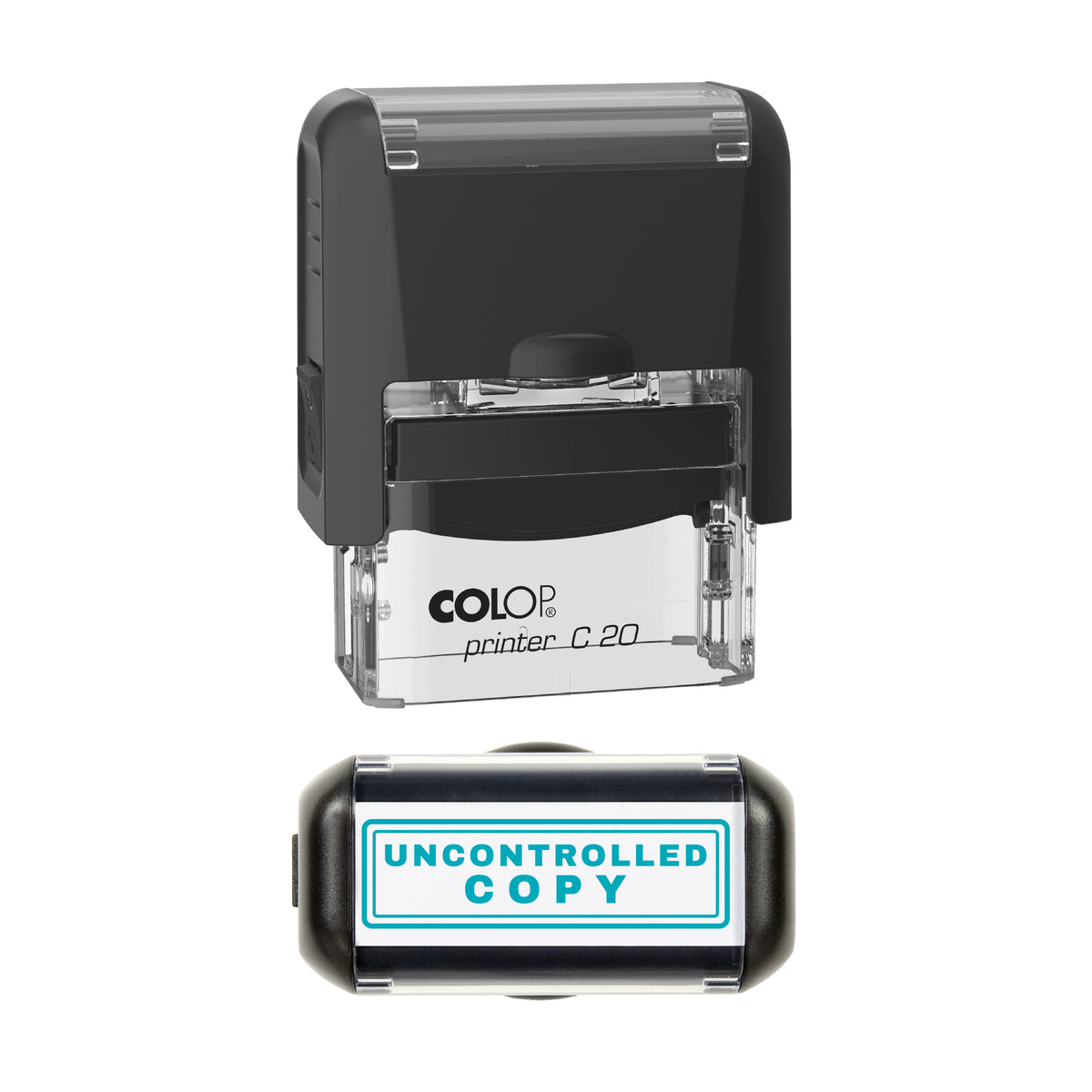 Uncontrolled Copy Stamp, COLOP C20, 37 x 12mm, mint ink