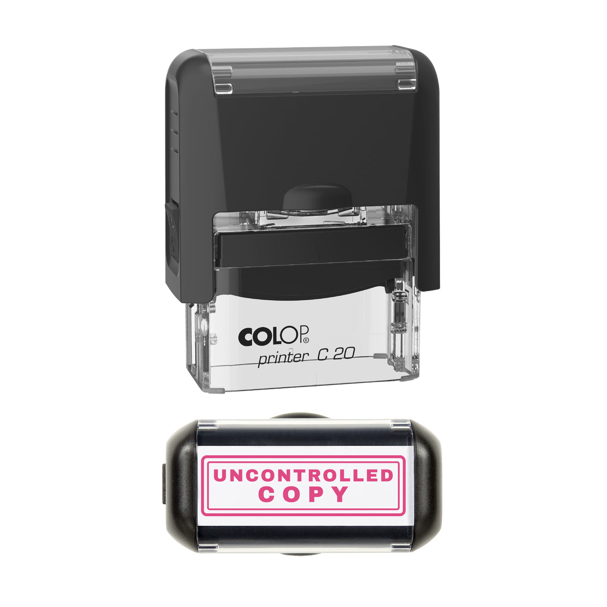 Uncontrolled Copy Stamp, COLOP C20, 37 x 12mm, soft_pink ink