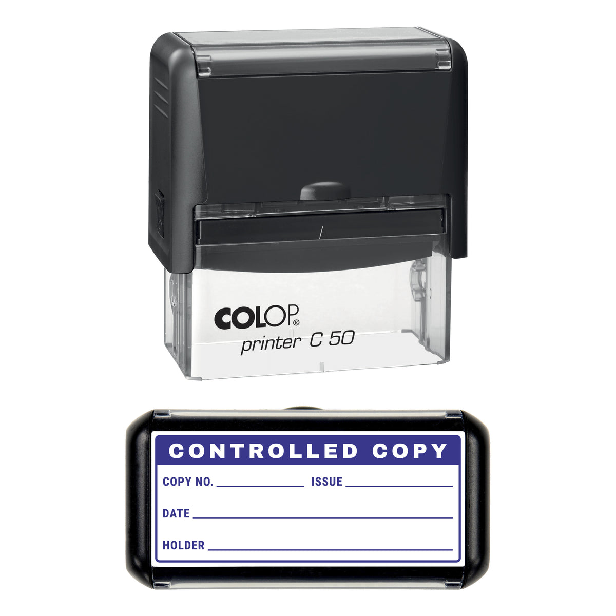 Controlled Copy Document Record Stamp, COLOP C50, 70 x 30mm, violet ink