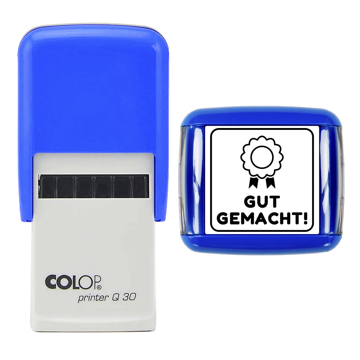 Gut Gemacht German Teacher Reward Stamp, COLOP Q30, 30 x 30mm, black ink