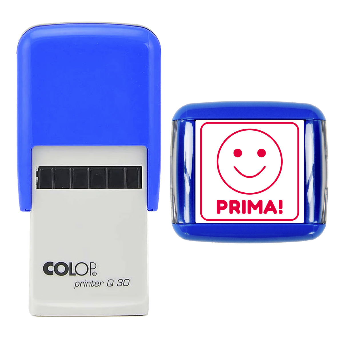 Prima German Teacher Reward Stamp, COLOP Q30, 30 x 30mm, red ink