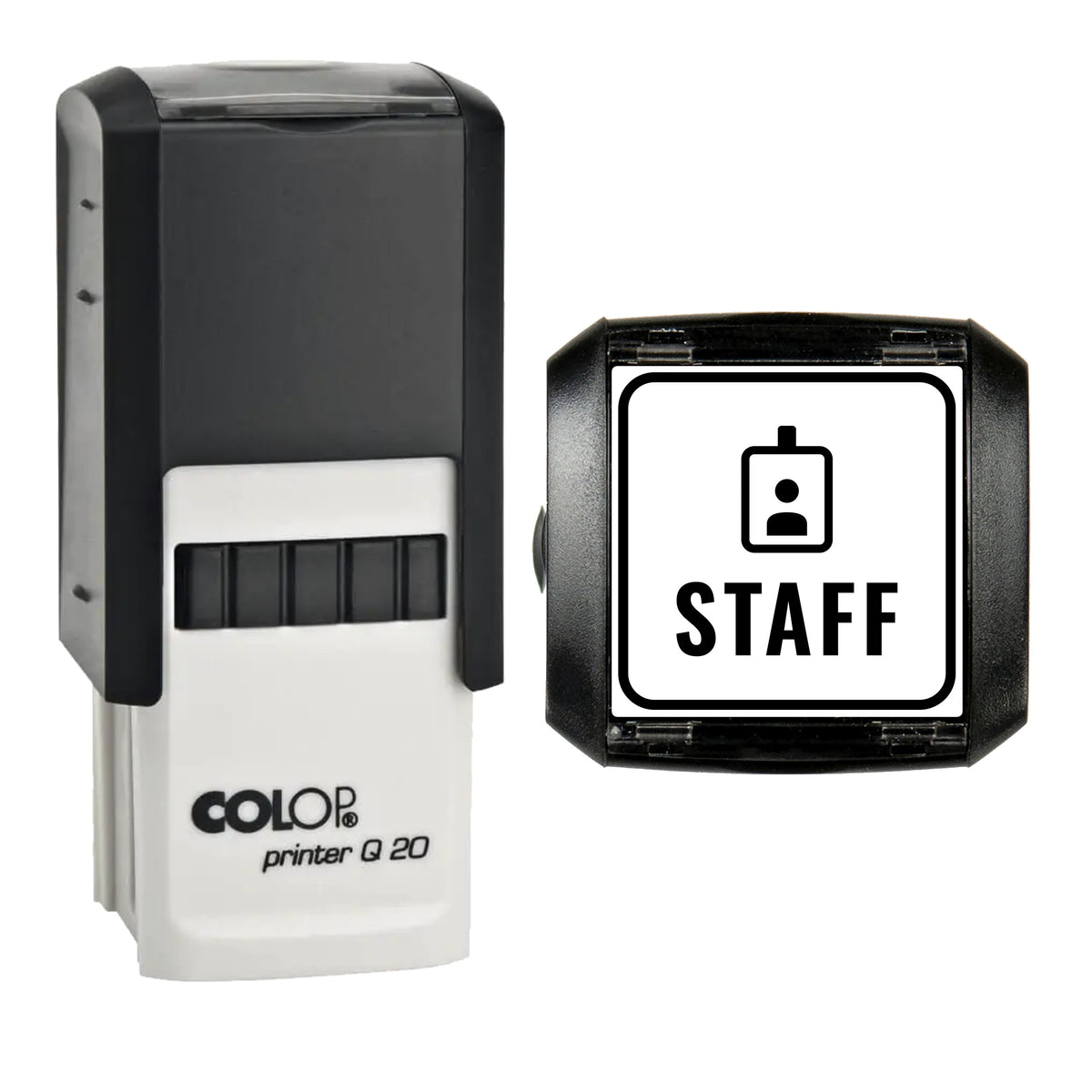 Staff Event Pass Stamp, COLOP Q20, 20 x 20mm, black ink
