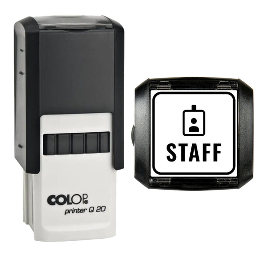 Staff Event Pass Stamp, COLOP Q20, 20 x 20mm, black ink