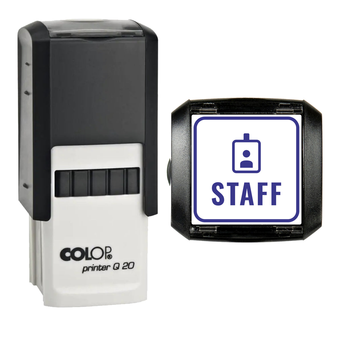 Staff Event Pass Stamp, COLOP Q20, 20 x 20mm, violet ink