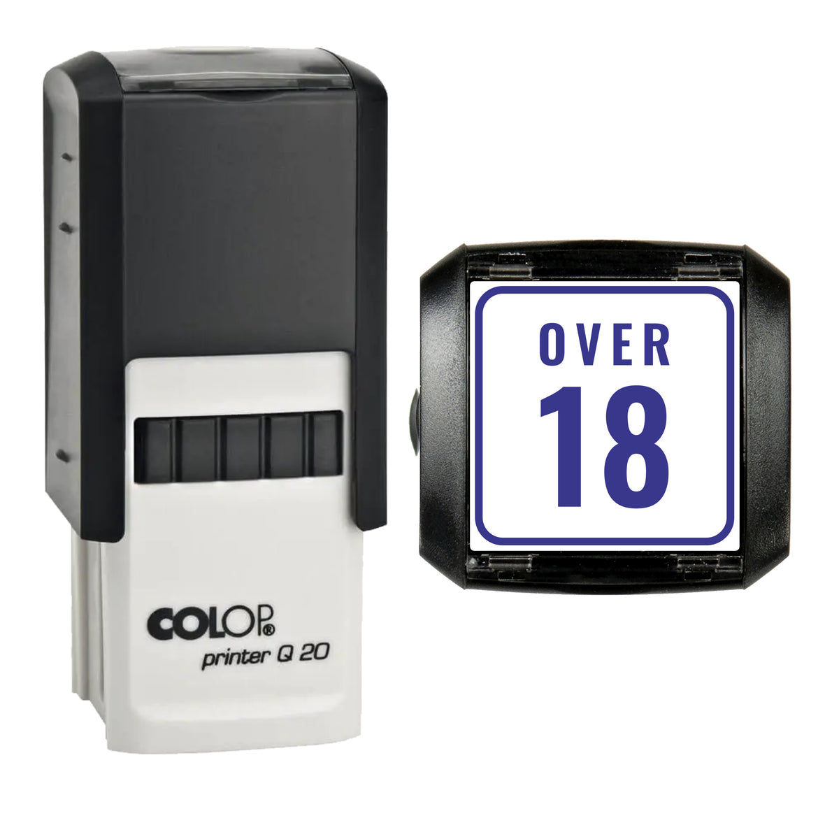 Over 18 Event Ticket Stamp, COLOP Q20, 20 x 20mm, violet ink
