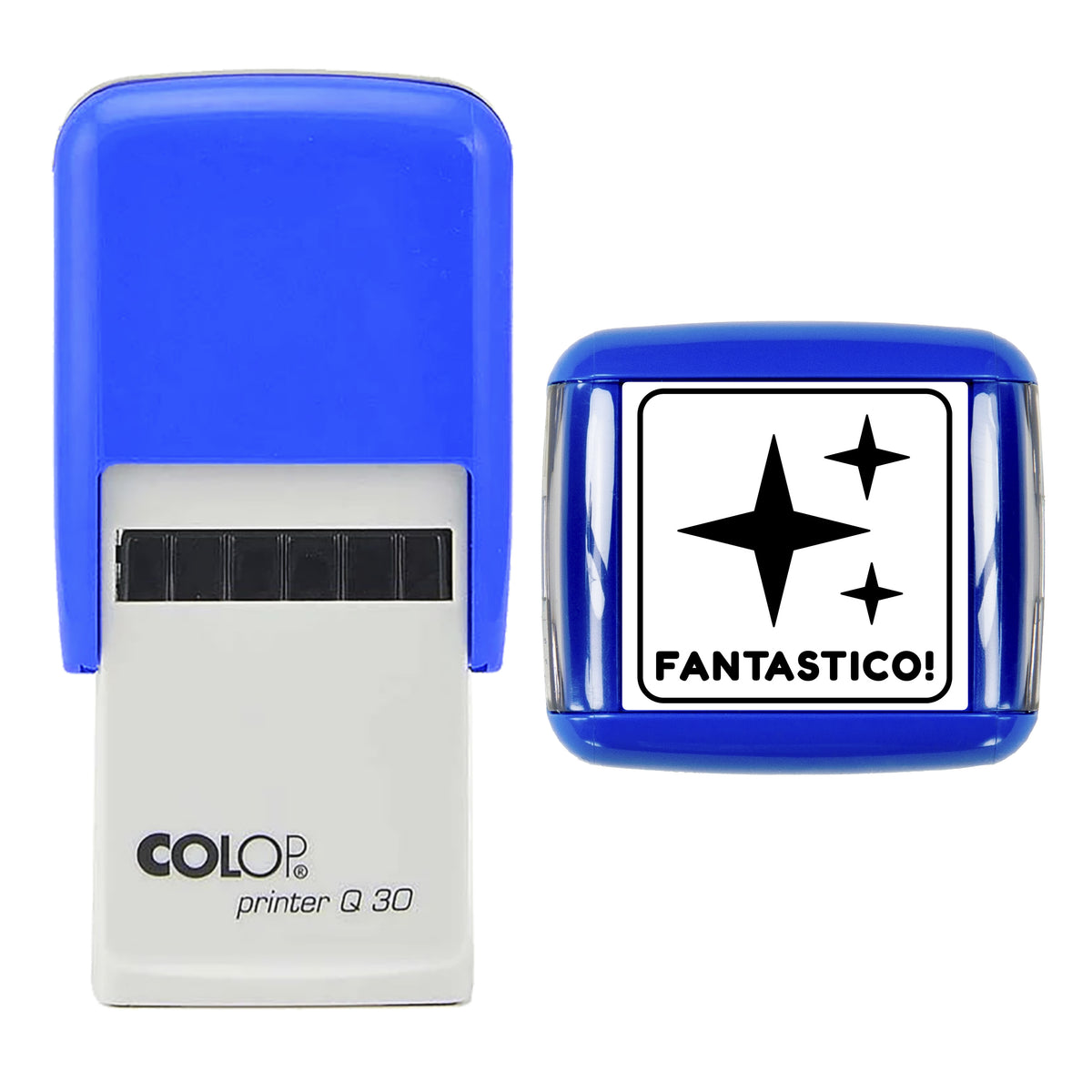Fantastico Italian Teacher Stamp, COLOP Q30, 30 x 30mm, black ink