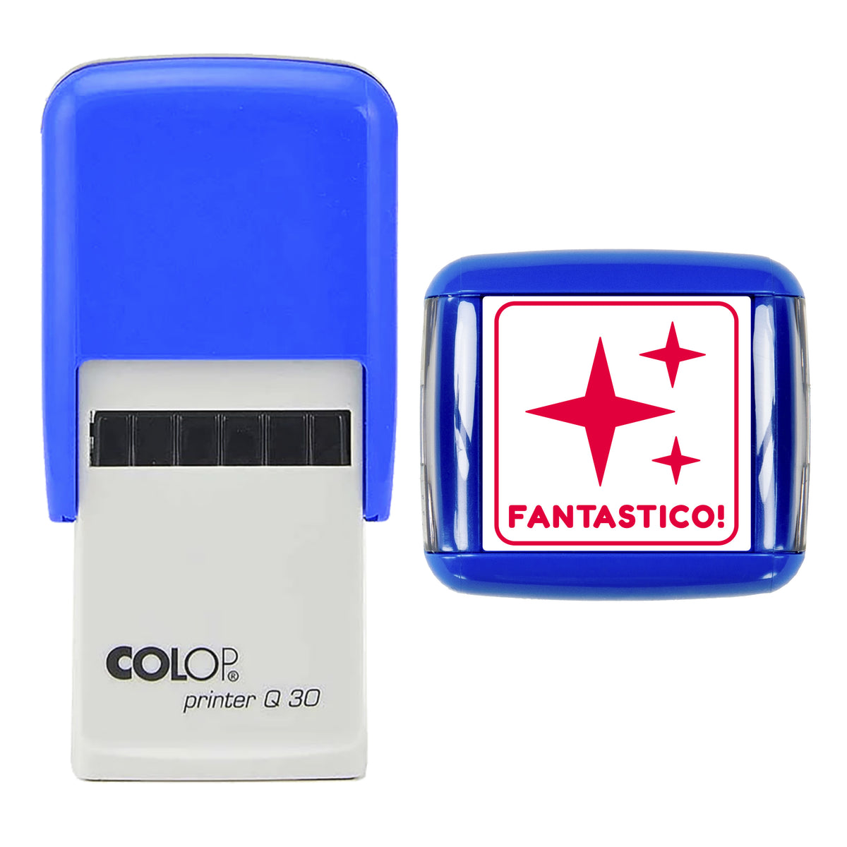 Fantastico Italian Teacher Stamp, COLOP Q30, 30 x 30mm, red ink
